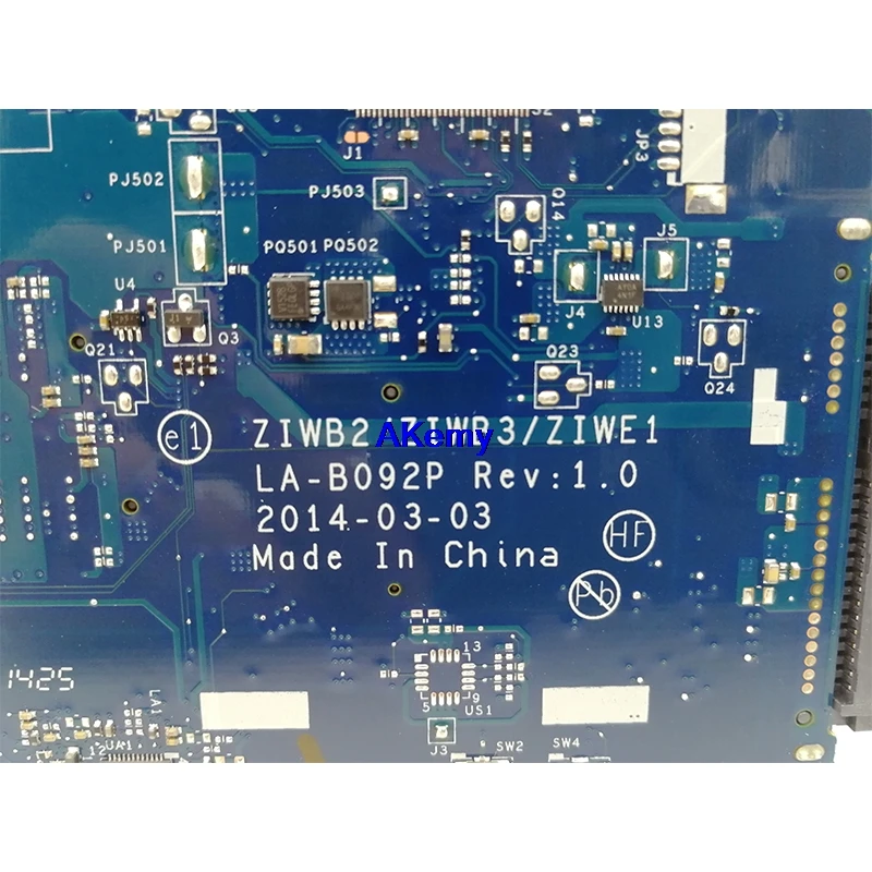 

ZIWB2/ZIWB3/ZIWE1 LA-B092P Rev:3.0 motherboard For Lenovo B50-80 Laptop motherboard ( For intel 3205U CPU ) 100% tested