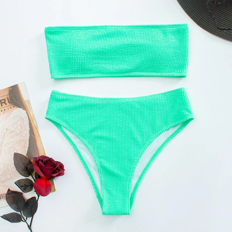 Женский купальник бикини с высокой талией в бразильском стиле | Женская одежда