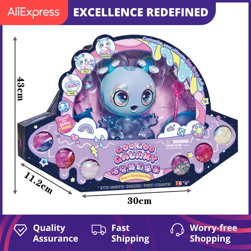 

Goo Goo Galaxy Slime Doll Fantasy Planet Galactic Glitter Slime Baby DIY Doll Playsets Girl Cartoon Children's For Gift Set Toys