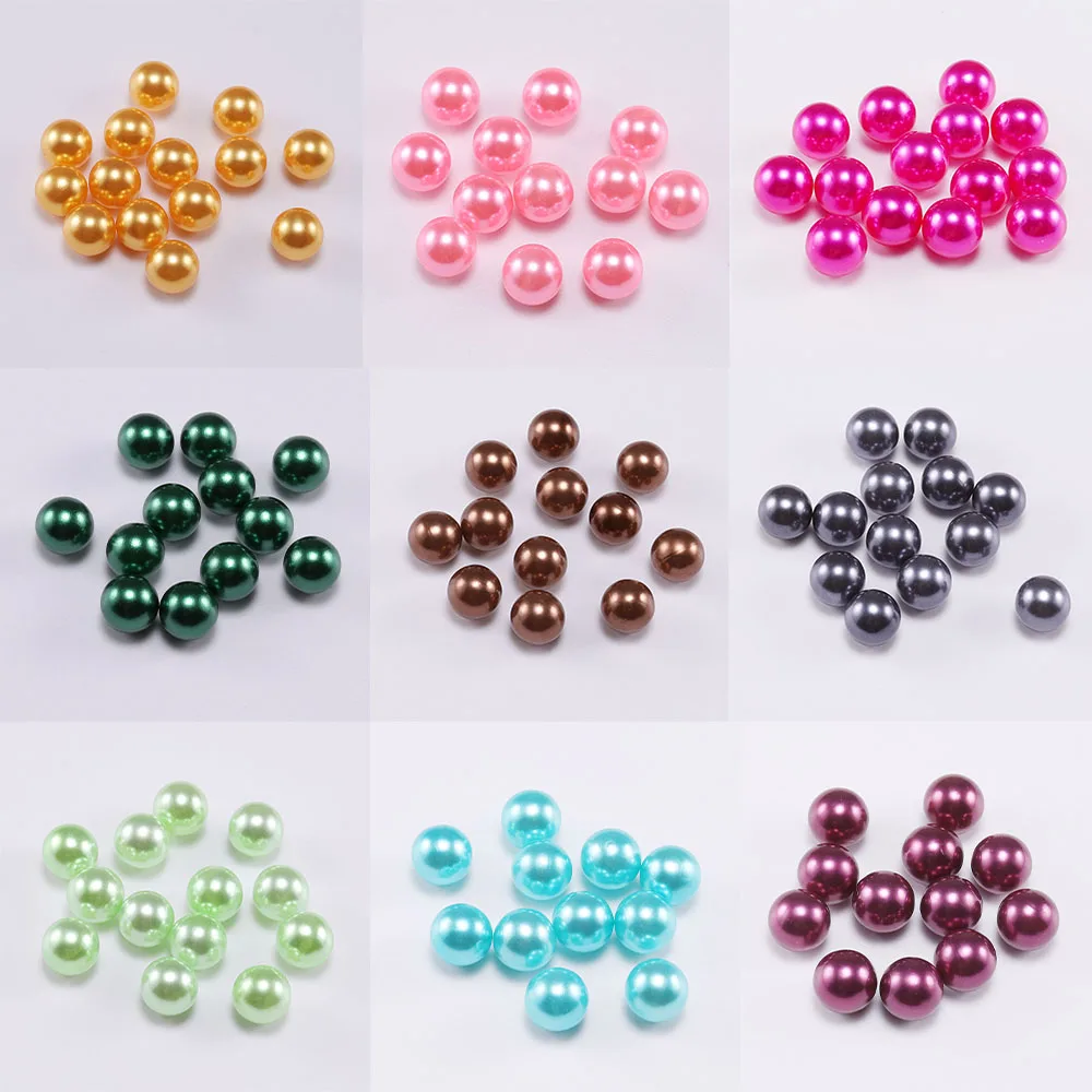 

1Pack 3-12 mm Plastic Acrylic NO Hole White Bead Loose Beads ABS Imitation Pearl Beads For Jewelry Making Accessories