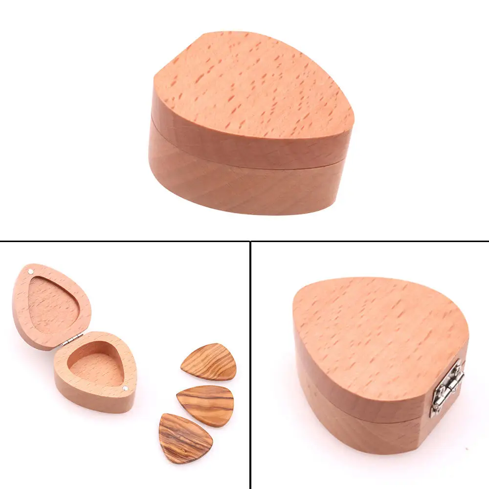 Деревянные медиаторы для гитары коробка хранения держатель контейнер чехол