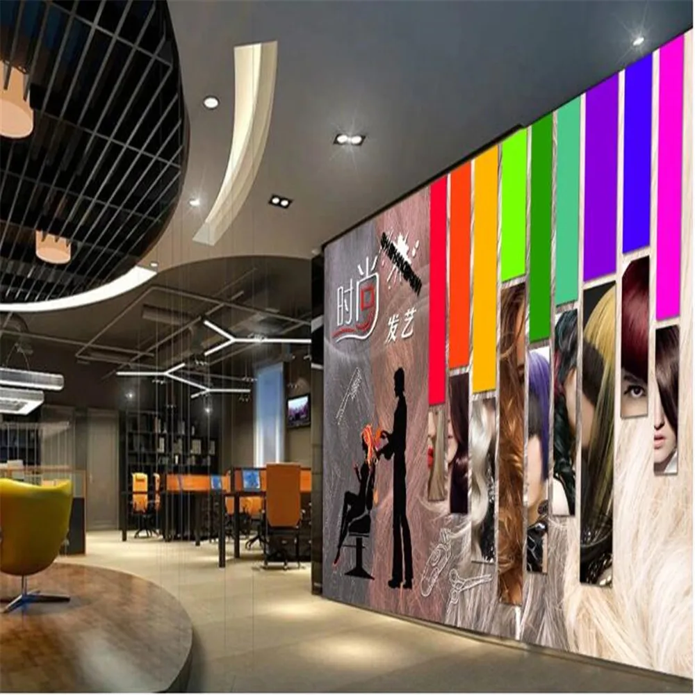 Фотообои milofi9 большие для парикмахерской ретро ТВ фотообои | Обустройство дома