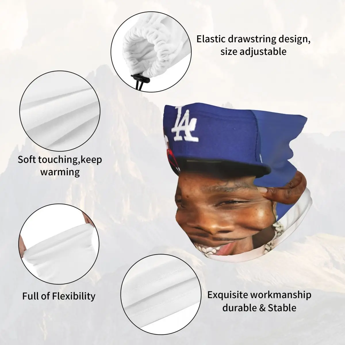 Da Baby 2 Балаклава маска шарф бандана Охота зимняя тактическая Лыжная Мужская