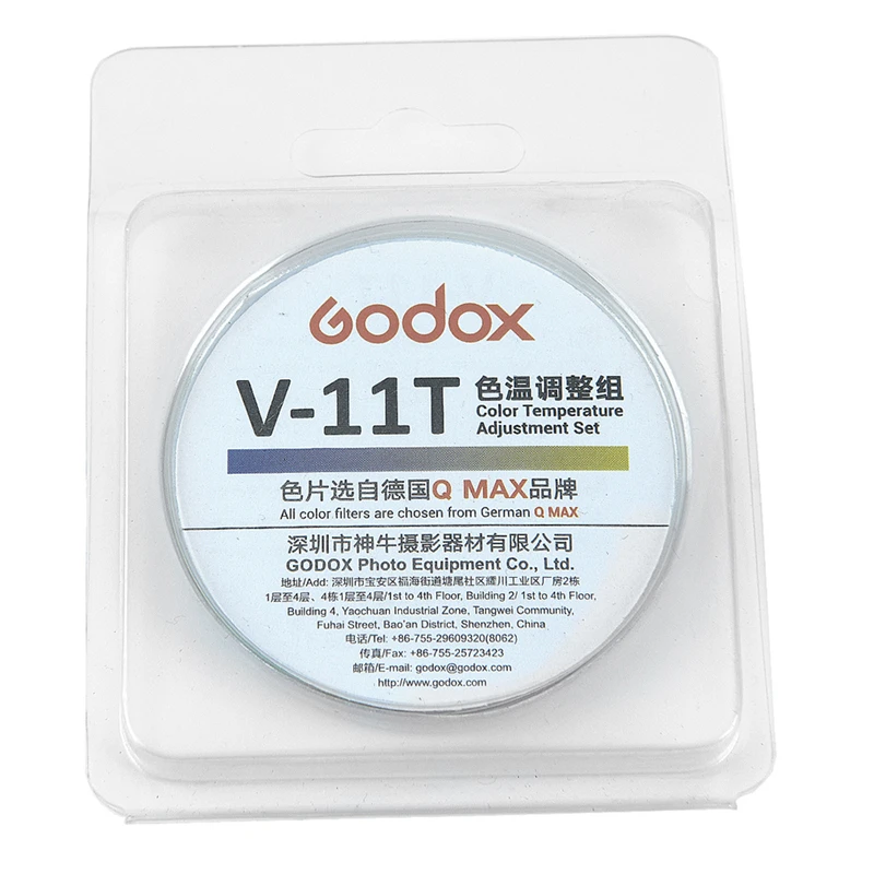 

Godox V-11T Color Filters Kit Color Gels Filters 16 Different Color * 2 for Godox V1 Series Camera Round Head Flashes