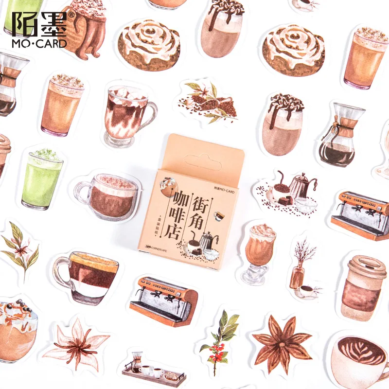 

46Pcs/Pack Kawaii Cute Coffee Drink Thank You Mini Stickers Ablum Diary Scrapbooking Label School Supplies Bullet Journal n948
