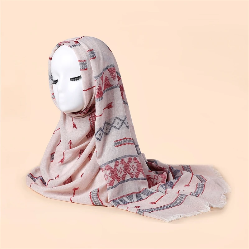 

2021 new rayon jacquard thin scarf Muslim headscarf