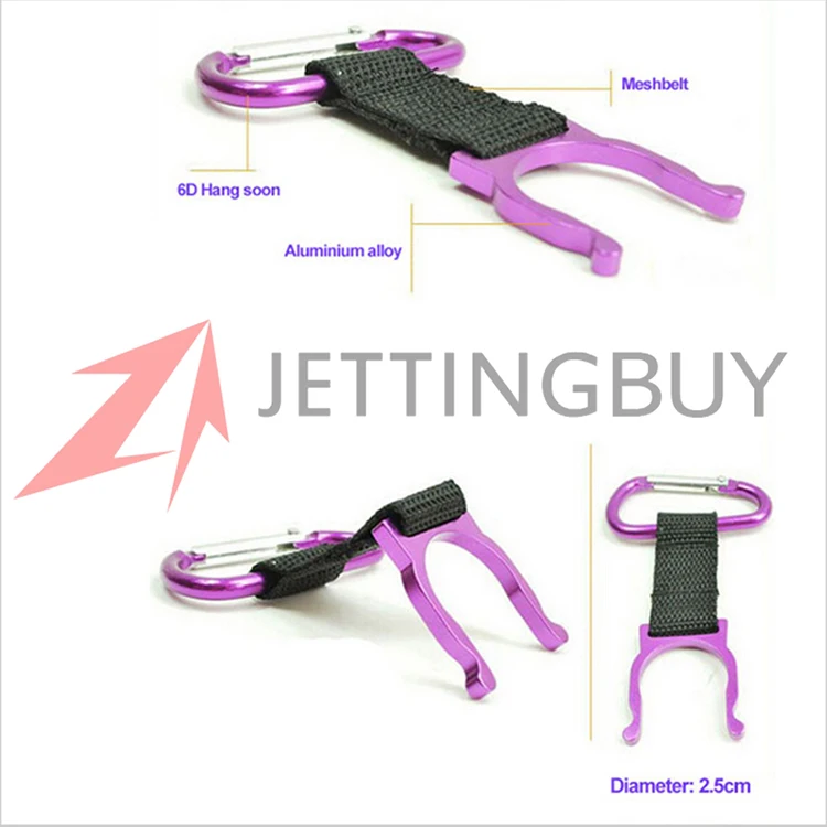 

2Pcs Safety Climbing Water Bottle Holder Clip Buckle Hook Keychain For Camping Hiking Survival Outdoor Travel Tool