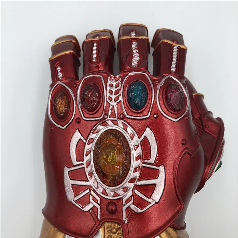 1: 1 светодиодный светильник Thanos Gauntlet Военные перчатки косплей Хэллоуин костюм реквизит Endgame 4 Quantum