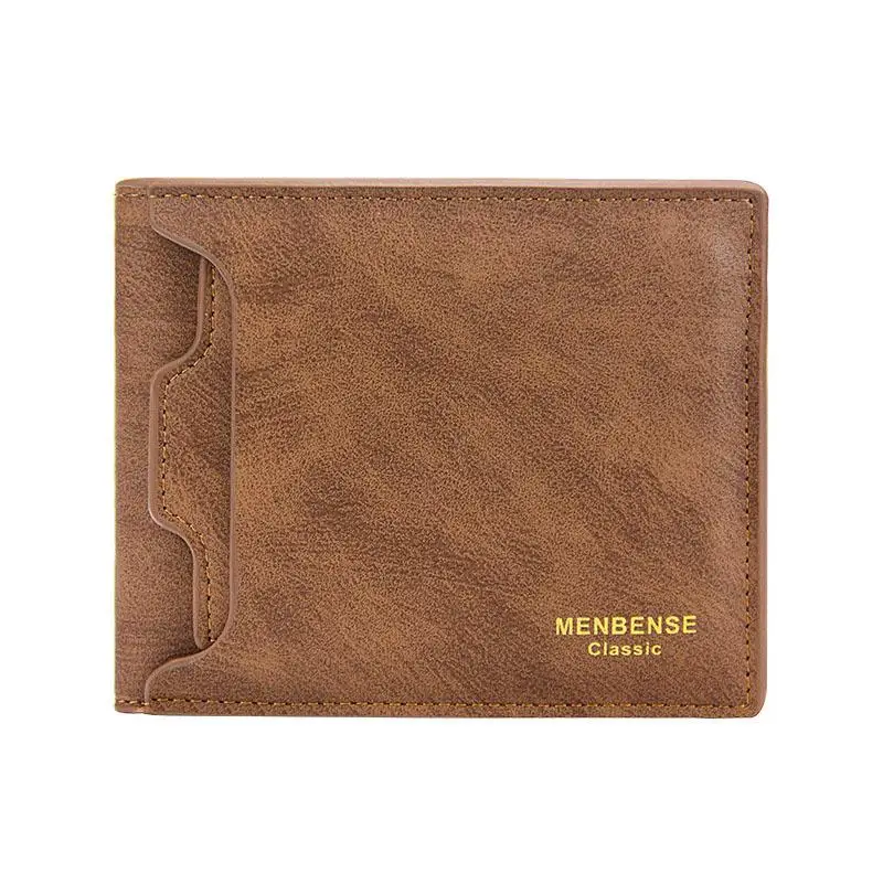 Мужской дизайнерский кожаный кошелек carteira masculina pequena cartera hombre de cuero Карманный мужской кошелек - Цвет: Coffee
