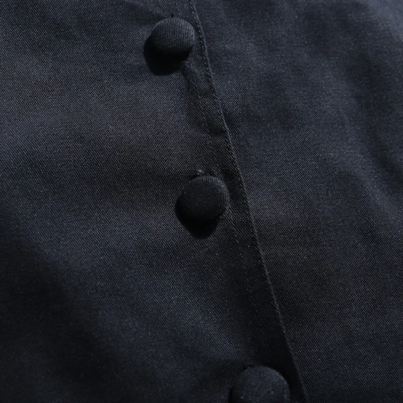 Женская готическая плиссированная мини-юбка Черная юбка с высокой талией и