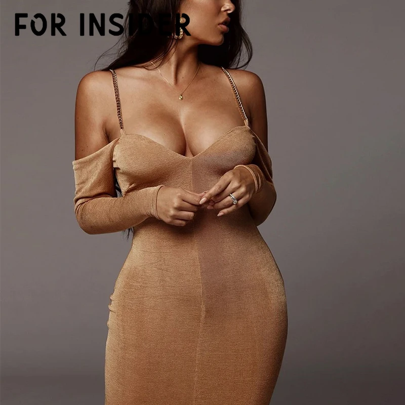 Для Insider Осень Зима Красное вязаное длинное платье с открытыми плечами черное