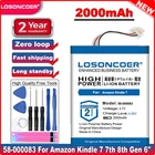 LOSONCOER 58-000083 58-000151 фотоаккумулятор для Amazon Kindle 7 7-го 8-го поколения 6 ''E-Reader WP63GW 499 kindle 558 SY69JL