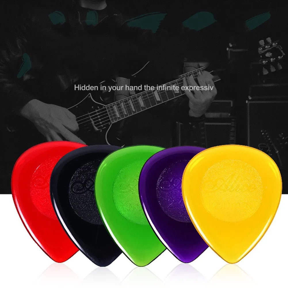 

6pcs Alice Stubby Guitar Picks Smooth Plucking Plectrums Small Stubbies Colorful Water Drop Appearance Guitar Picks 1mm 2mm 3mm