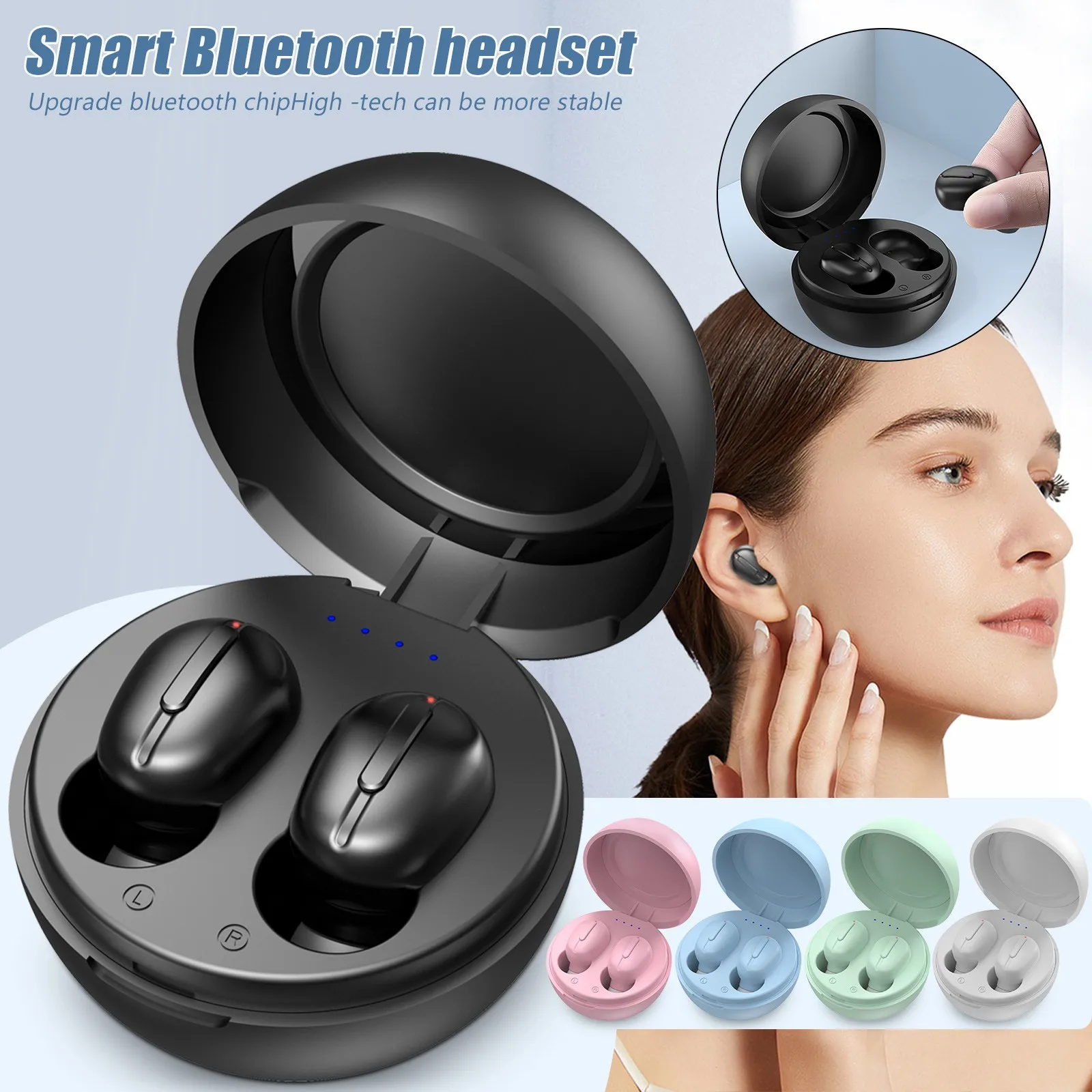 

Новинка, Беспроводная Bluetooth-гарнитура Y8, бинауральные наушники с зарядным отсеком, настоящие Беспроводные стереонаушники с зарядным чехлом