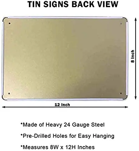 

heather trujillo Decorative Signs Turn in Your Weapons Plaques Tin Sign 8x12