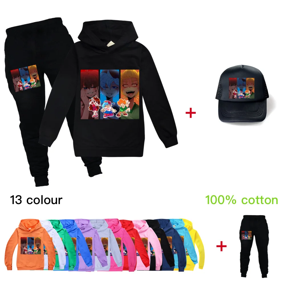 

Japanese manga spring girl's set Tracksuit Full Sleeve Hoodied Sweatshirt Pockets Pants Suit Two Piece Set Outfits sweatsuit2021