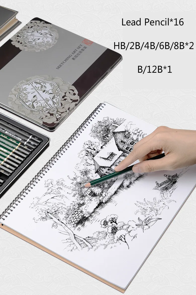 Угольный карандаш набор De Lapices Profesionales Art угольный карандаш Dibujo Профессиональный эскиз угольный карандаш Lapices De Набор углей