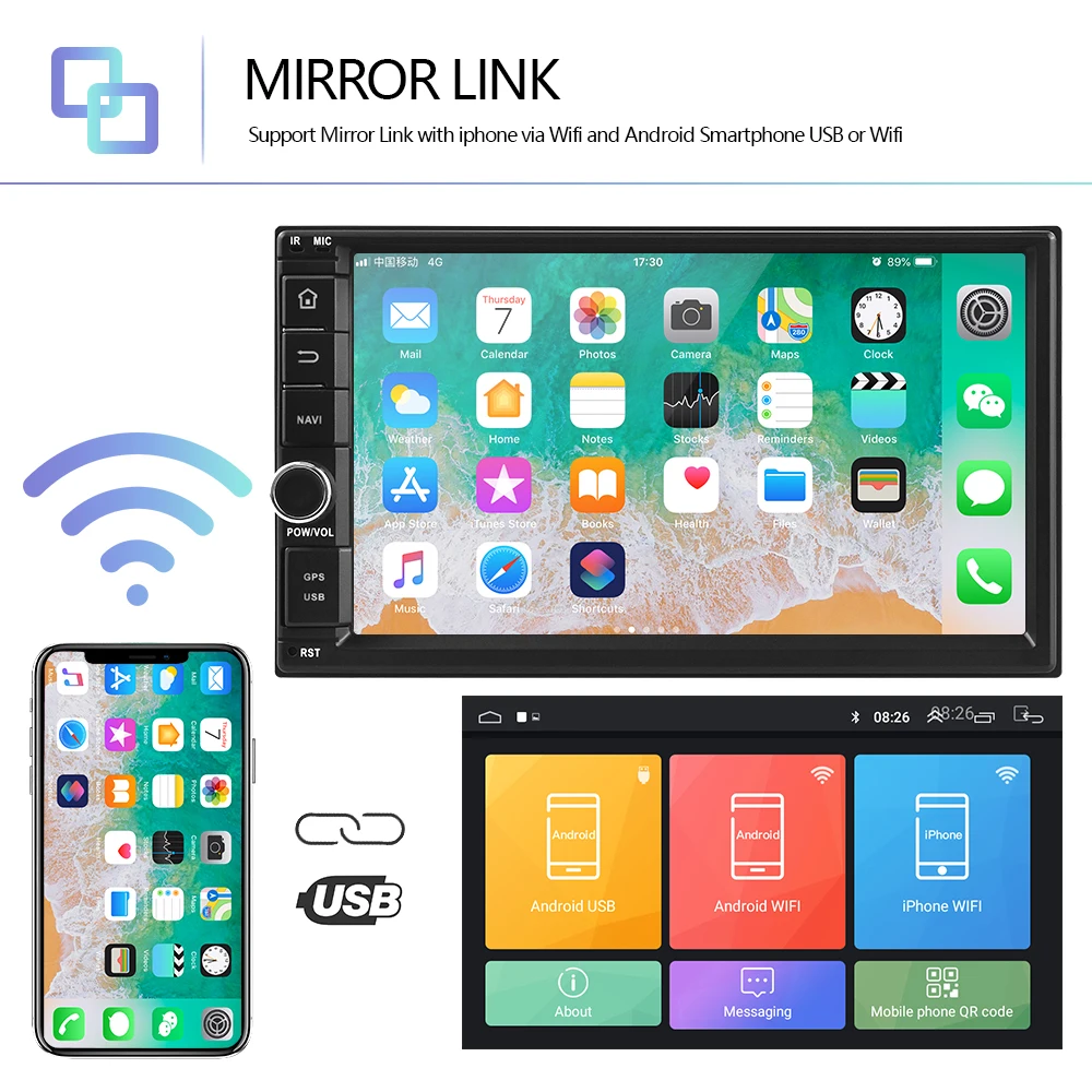 Camecho Android 8 1 Автомобильный мультимедийный плеер 2Din 7 ''HD автомобильное радио