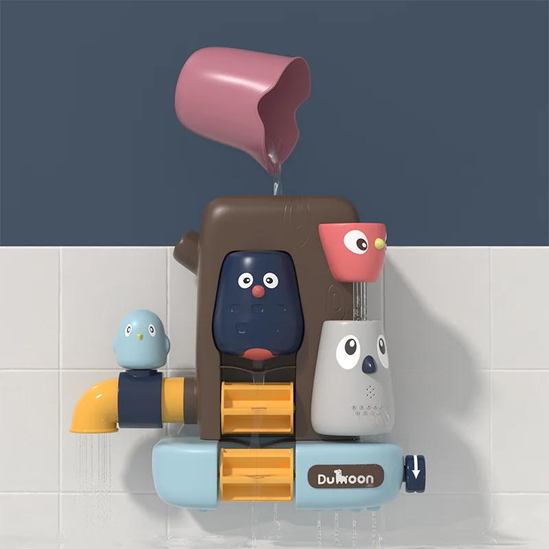 

Baby Bath Toys Pipeline Shower Elephant Water Spray Tree House Bathroom Pool Tub Game Set Toy for Toddler 3 Years Kids Gift