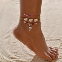 yada 3pcs silver color bird anklets for women foot handmade ankle barefoot natural shell sandals bracelet ankle female at200070