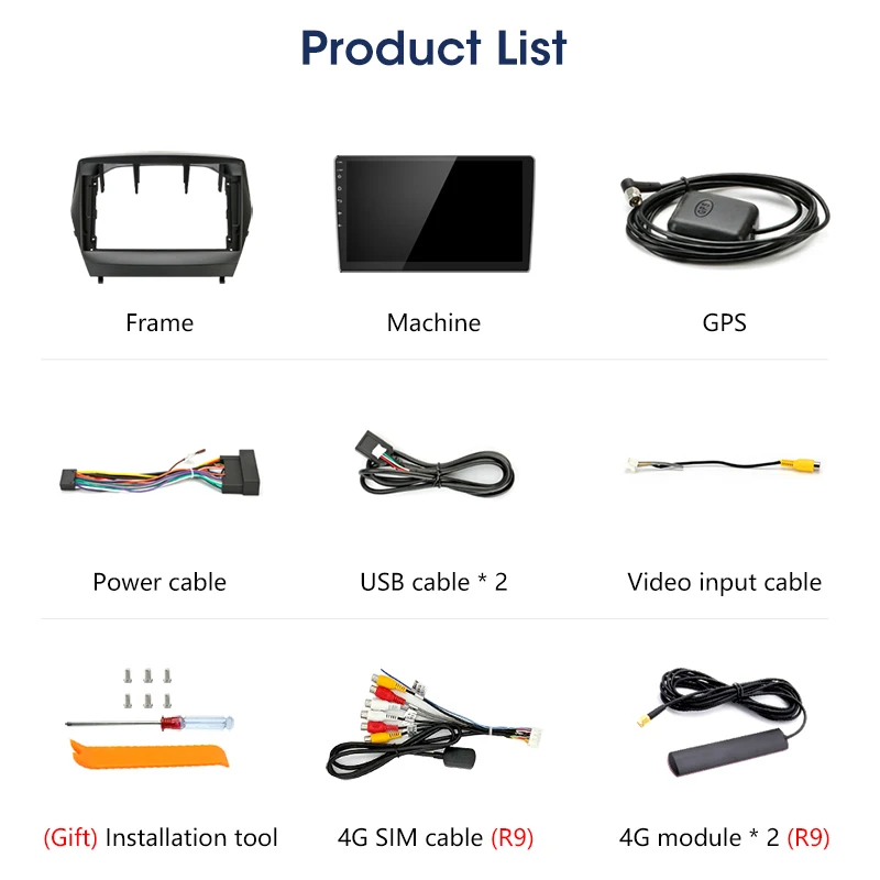 Vtopek 4G wifi 2 Din 9 &quotАвтомагнитола Android DSP RDS 2G + 32G Сенсорное зеркало Ссылка для hyundai Tucson