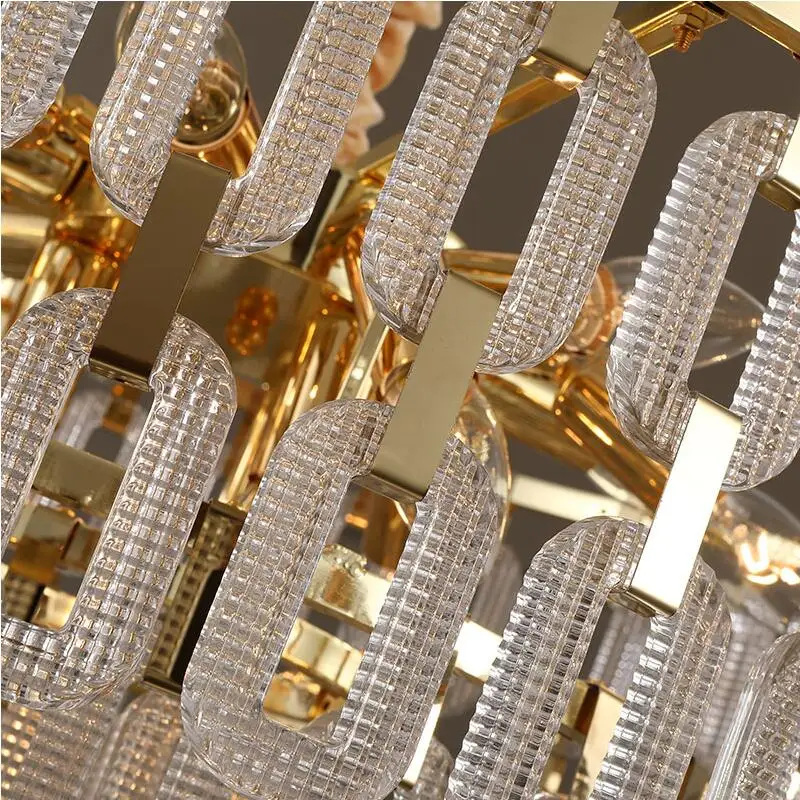 

New Design Crystal Chandelier LED Chandelier Is a Luxurious Golden Modern LED Bulbs Semiflush Mount E14 Iron AC 3 Years CUOSHE