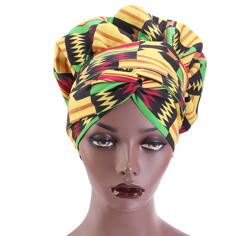 African Print Satin Bonnet With Long Ribbon Wrap Double Layer Headwrap Ankara Pattern Women Hair Cover Large Size Hair Wrap Cap