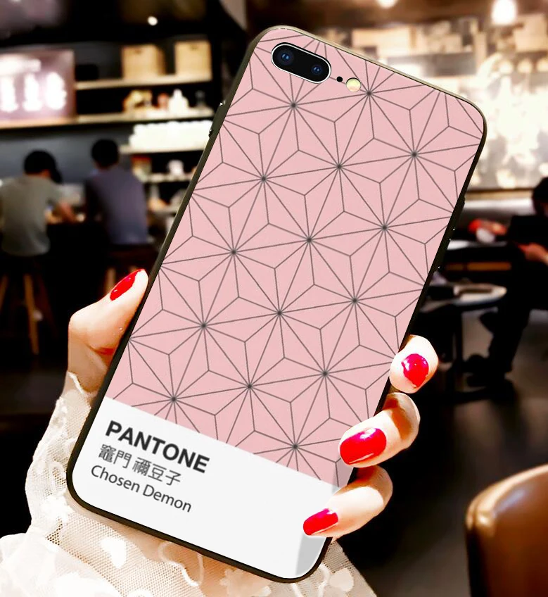 Kamado Nezuko Kimetsu no Yaiba Demon Slayer Pantone мягкий черный чехол для телефона для iphone 6/6s 7/8, 7 Plus/8 Plus, X, XS i11 i11pro - Цвет: 24102