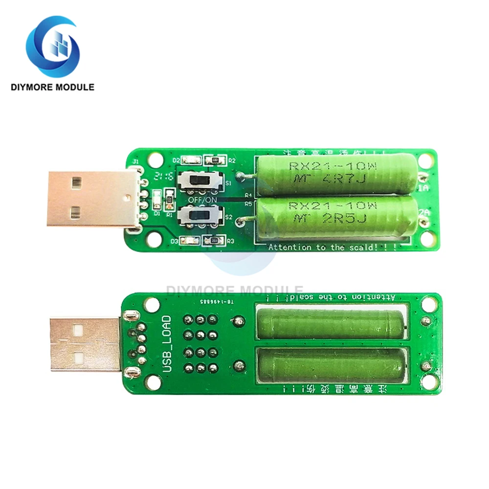 Резистор USB dc электронная нагрузка с регулируемым переключателем 3 5V1A ток/2A/3A