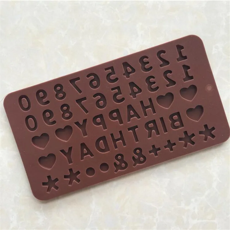 Инструменты для украшения торта силиконовые формы шоколада буквы и цифры