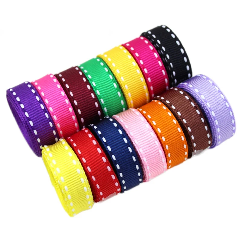 (25 ярдов/рулон) 10 мм Ширина Grosgrain Цветной лента оптовая продажа свадебный подарок