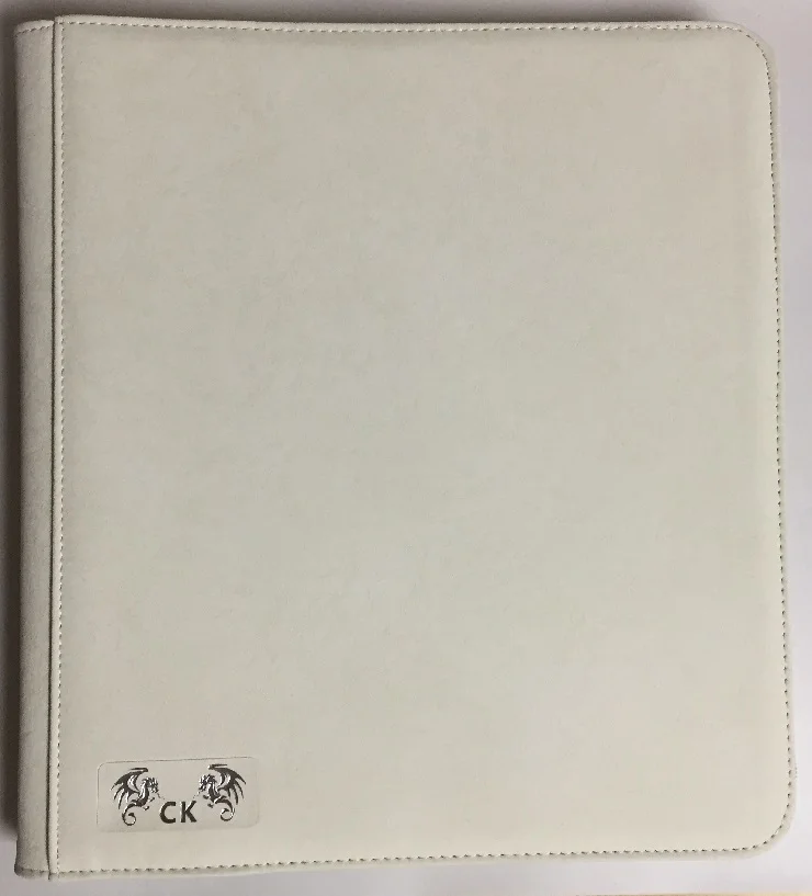 white with zipper 480 карт, вместительный держатель для карт, альбомы с застежкой-молнией для Pokemen/CCG/Magic/Yugioh, герметичный держатель для настольной игры, карты, книги - Цвет: white with zipper