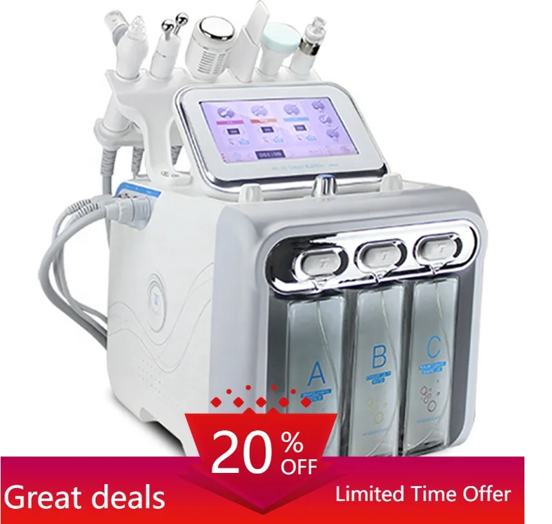 

H2O2 multifunction 6 in 1 hydrogen oxygen small bubble facial instrument