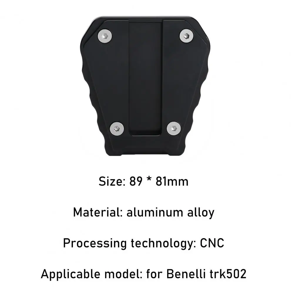 

Professional Non-slip Motorcycle Side Stand Enlarger CNC Aluminium Alloy Kickstand Extension Plate for Benelli TRK502 Supplies