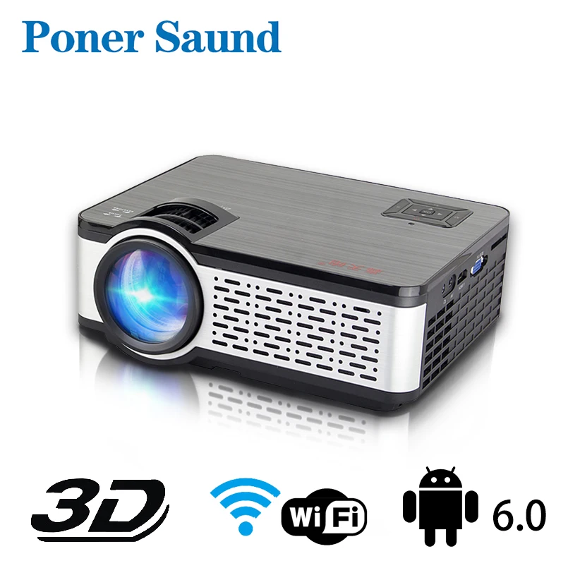 Мини проектор metsaund W5 портативный для умного дома 1080p Full Hd Android встроенный Bluetooth