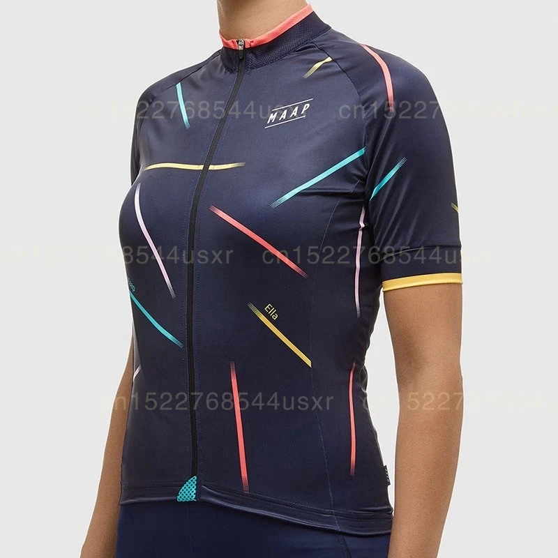 MAAP велосипедный костюм с коротким рукавом Джерси для женщин и 9D мягкий нагрудник