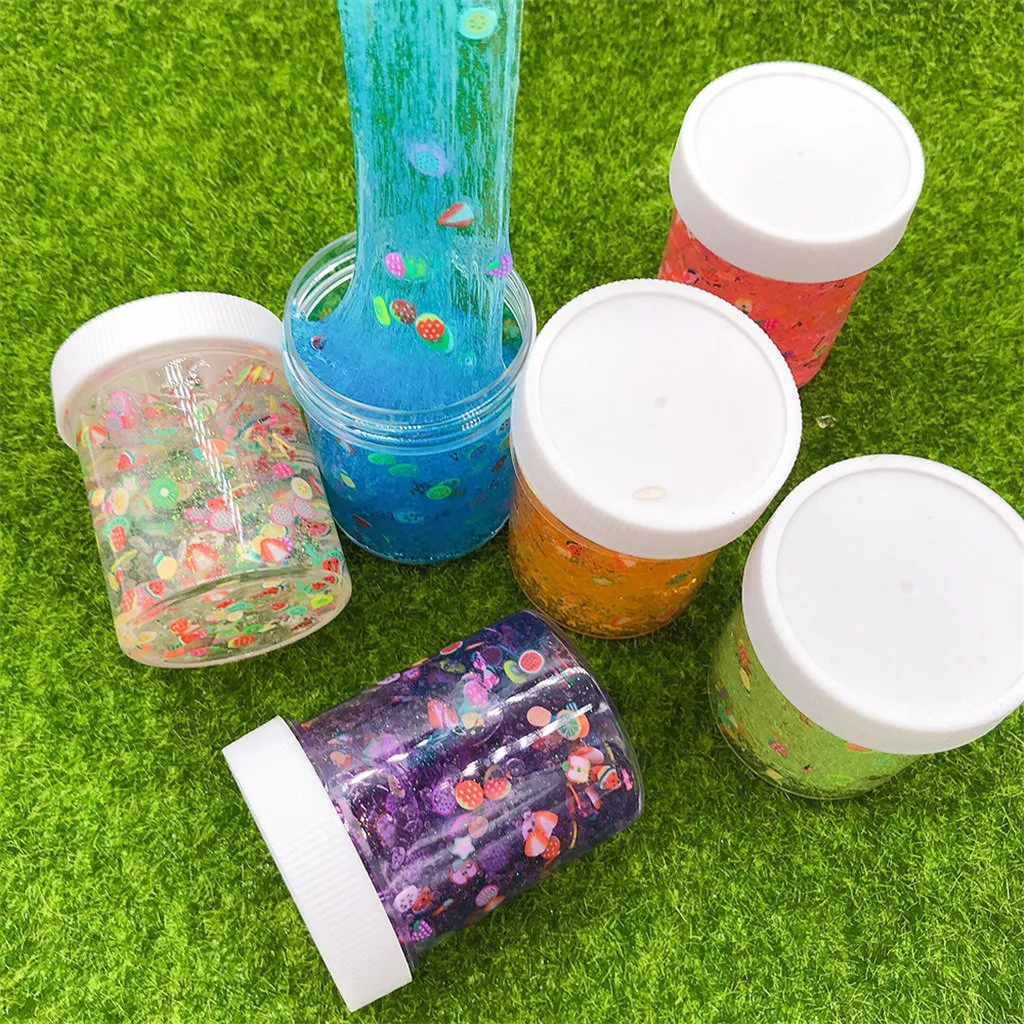 120 мл мелких красочные грязь DIY фруктовым вкусом с украшением в виде кристаллов