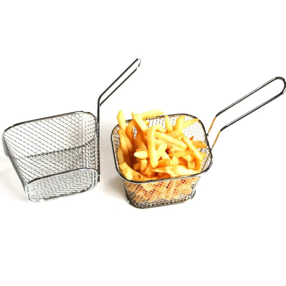 Мини картофельные чипсы из нержавеющей стали корзина для фритюрницы кухонный