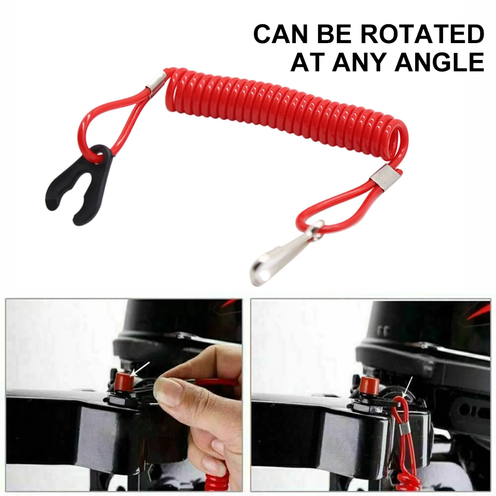 

1PCS Red Boat Outboard Engine Motor Lanyard Kill Stop Switch Safety Tether For Yamaha Support wholesale and Dropship