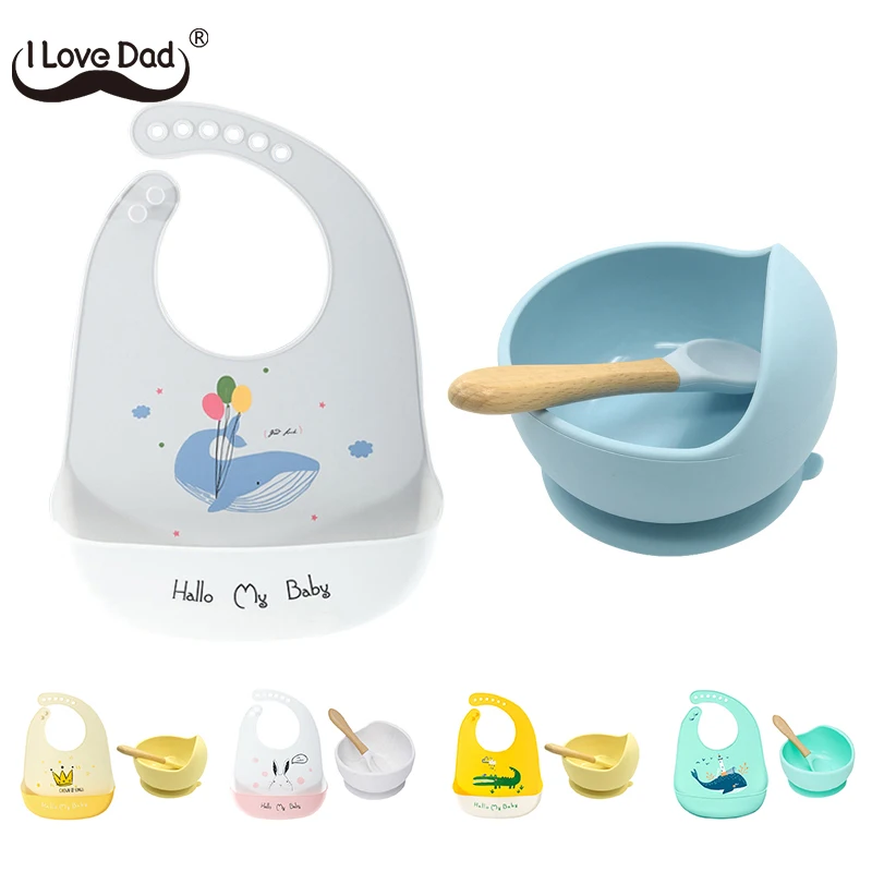 Нагрудник детский силиконовый с ложкой непромокаемый 1 комплект | Детская одежда