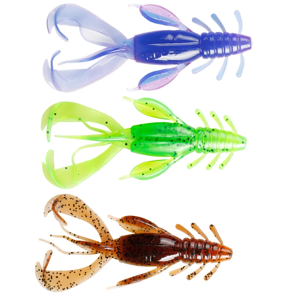 

6pcs Fishing Lures 10cm 10g Soft Silicone Baits Shrimp Gear Fishing Tackle