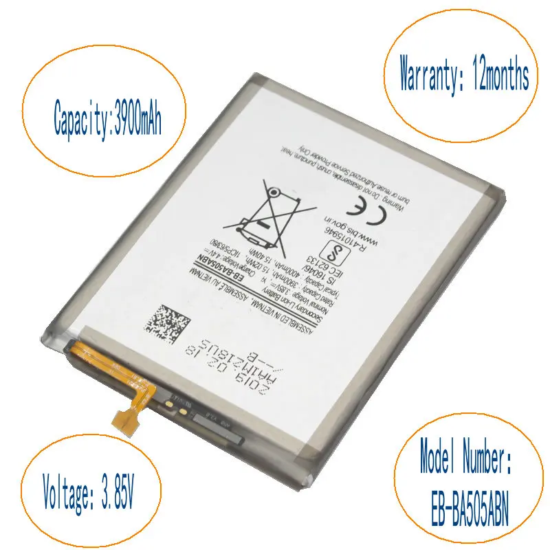 ISkyamS 1x3900 mAh EB-BA505ABU EB-BA505ABN Сменный аккумулятор для телефона samsung Galaxy A50 A505F SM-A505F+ инструмент