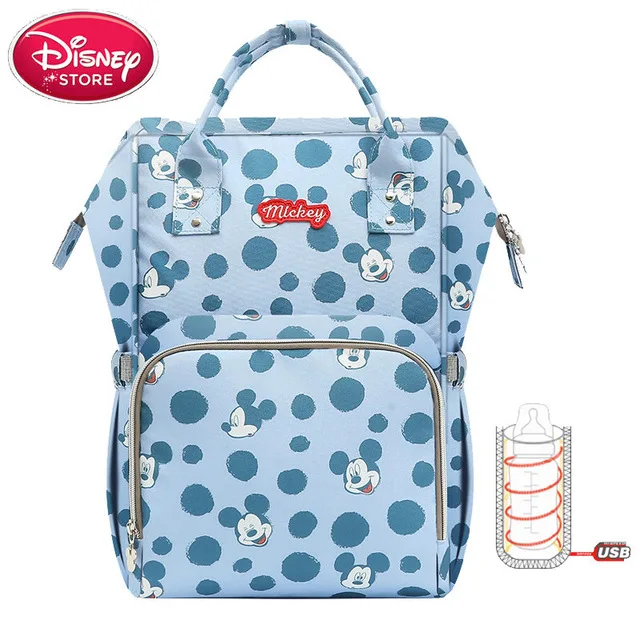 12 Disney мягкий подгузник сумка Микки Маус рюкзак для беременных подгузник сумка детские дорожные сумки для мам изоляция USB бутылочка для кормления - Color: 12