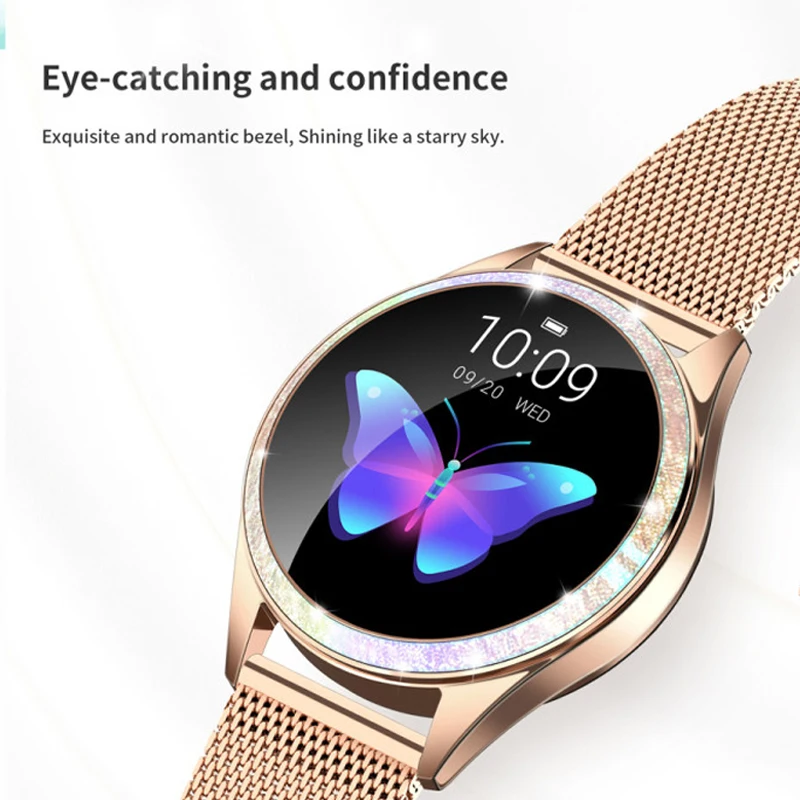kw20 women smart watch heart rate ip68 waterproof pedometer bluetooth smartwatch female fitness bracelet for huawei android ios free global shipping