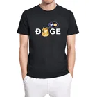 Мужская футболка Dogecoin Doge HODL To the Moon, забавная унисекс футболка с рисунком криптовалюм, Однотонная футболка с рисунком