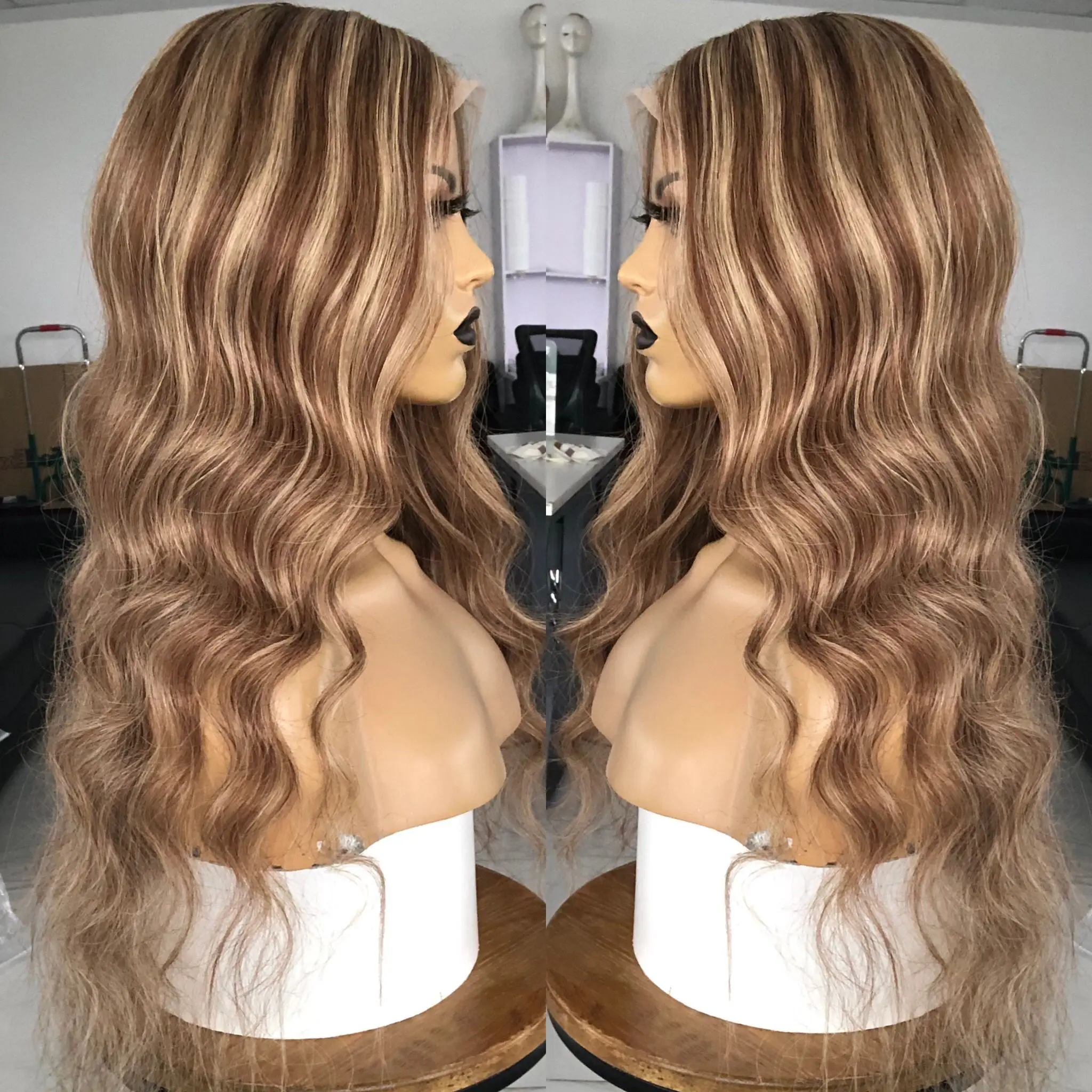

Fabwigs 6/6/18 Naomi цветные кружевные передние парики с эффектом омбре 13x6, кружевной передний парик, предварительно выщипанные парики балаяж для женщин