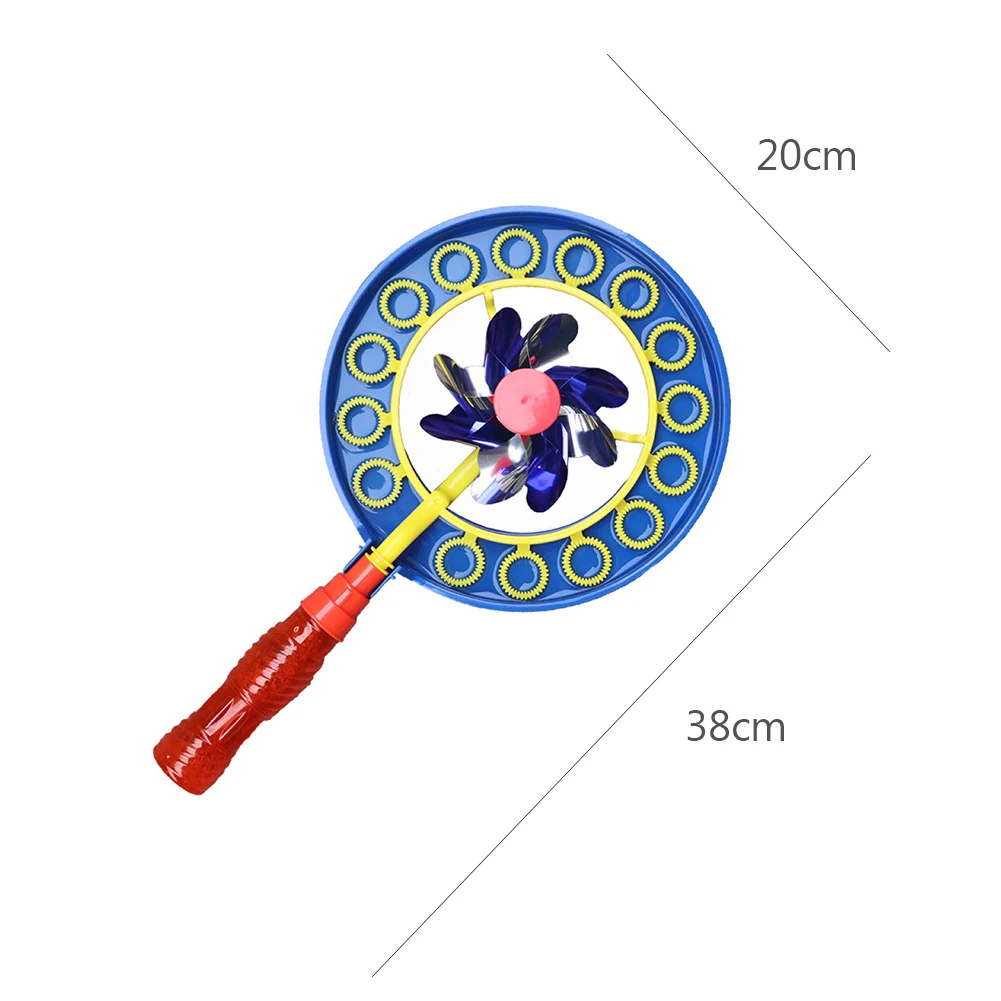

Children Handheld Windmill Manual Bubble Blowing Wand Stick Kids Outdoor Toy