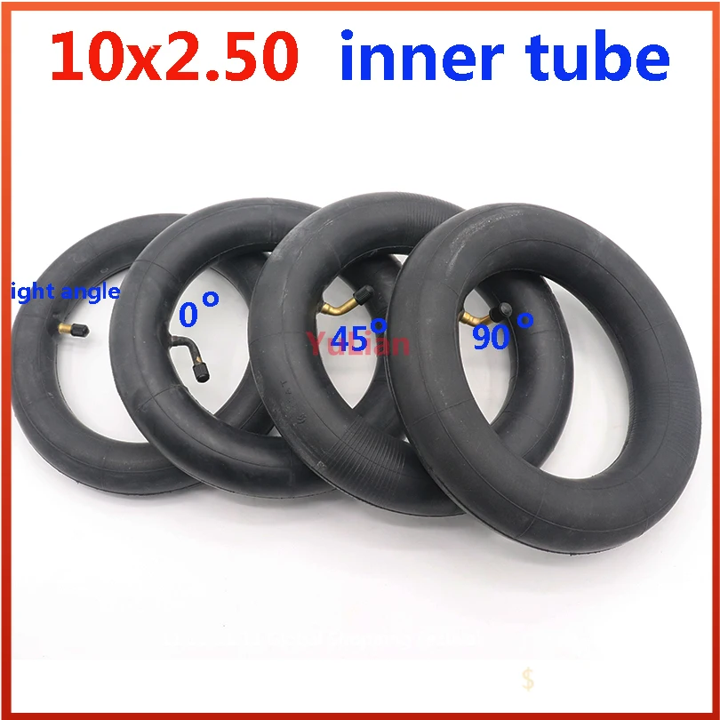 10X2.50 внутренняя трубка 10x2 5 Innertube с согнутый клапан 0 45 90 градусов для Детские