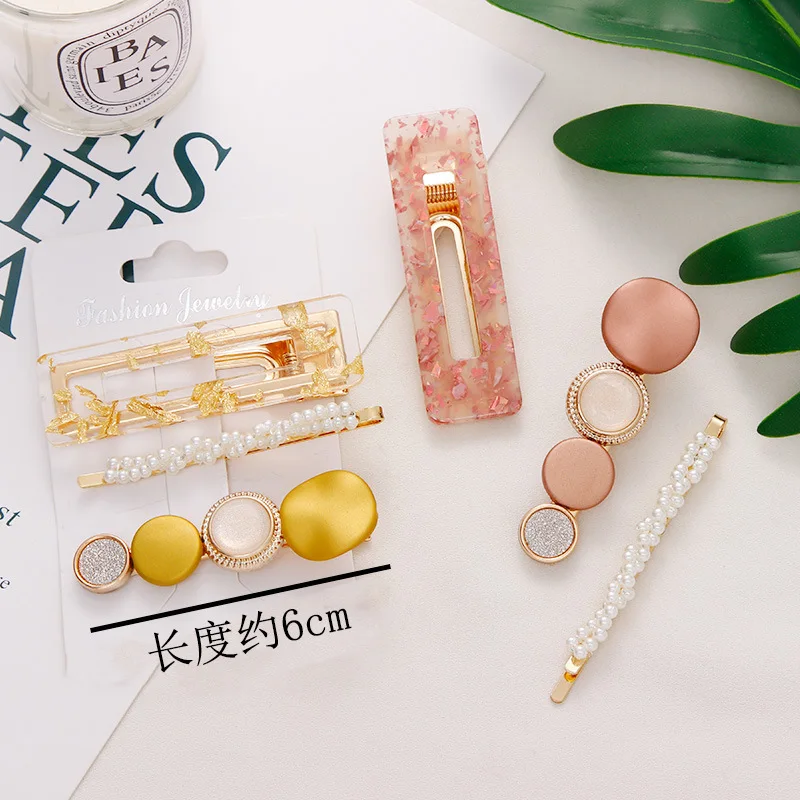 

Ins Pearl Hairpin Set Femininity Cute Elegant Character Fashion
