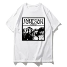 Футболка Maneskin Мужская, белая, повседневная, в стиле Харадзюку, винтажная, 2021